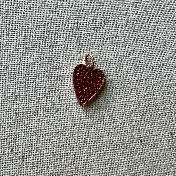 KEEP COLLECTIVE red pave heart charm rose gold - Picture 2 of 3